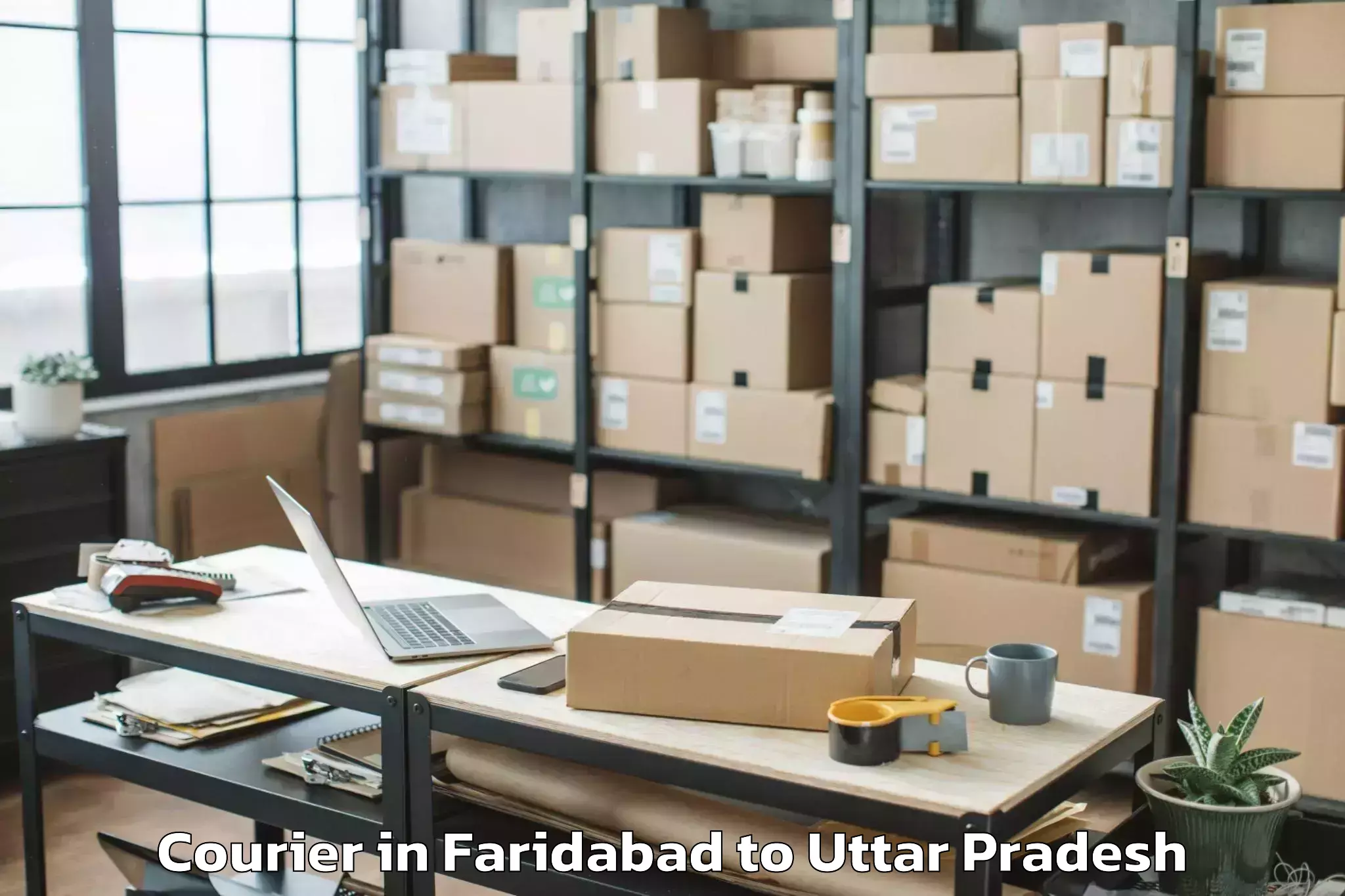 Reliable Faridabad to Ahraura Courier